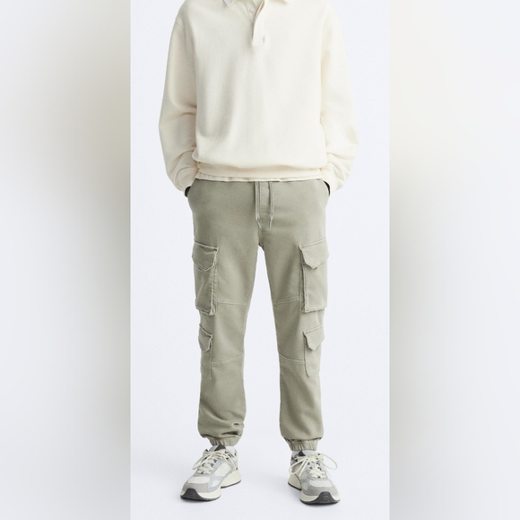 Zara Men's Medium EUC Tan Cargo Pants - Picture 1 of 4